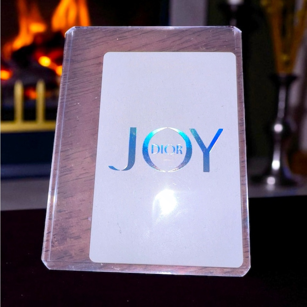 Dior JOY Fragrance Card with Holographic Blue Lettering in Protective Sleeve 6♣️